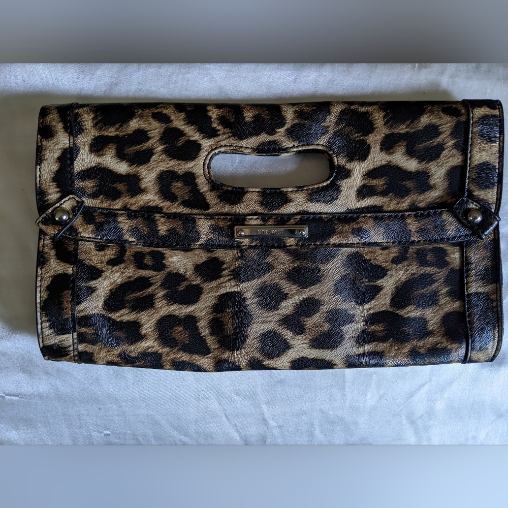 Nine West  women's leopard clutch